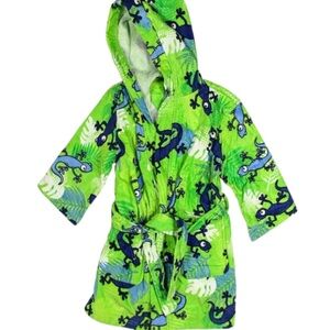 Green and Blue Bath & Body Wrap with Dinosaur Print
